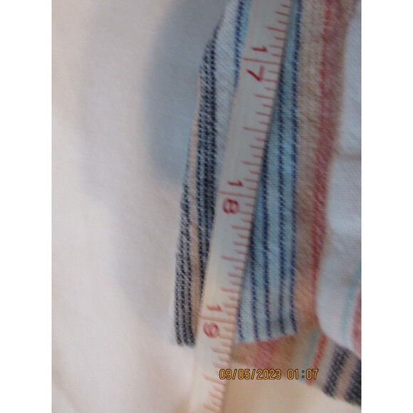 ZAC & RACHEL WOMEN'S CAPRI PANTS SIZE M LINEN BLEND PAPER BAG WAIST TIE - Picture 7 of 9